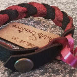 Braided Bracelet red and black