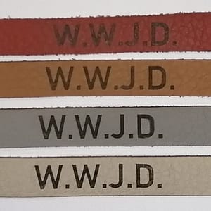 WWJD leather bracelet colors