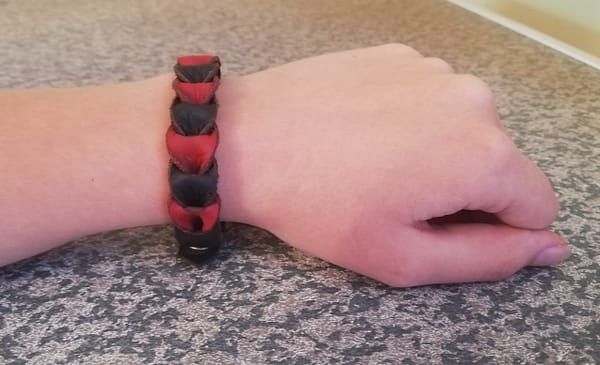 Braided Bracelet red and black
