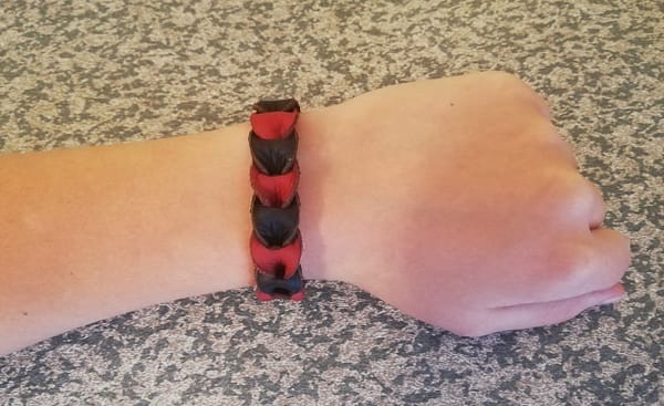 Braided Bracelet red and black