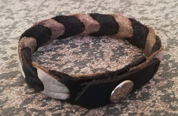Braided Bracelet black and ivory
