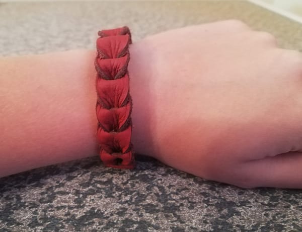 Braided Bracelet red