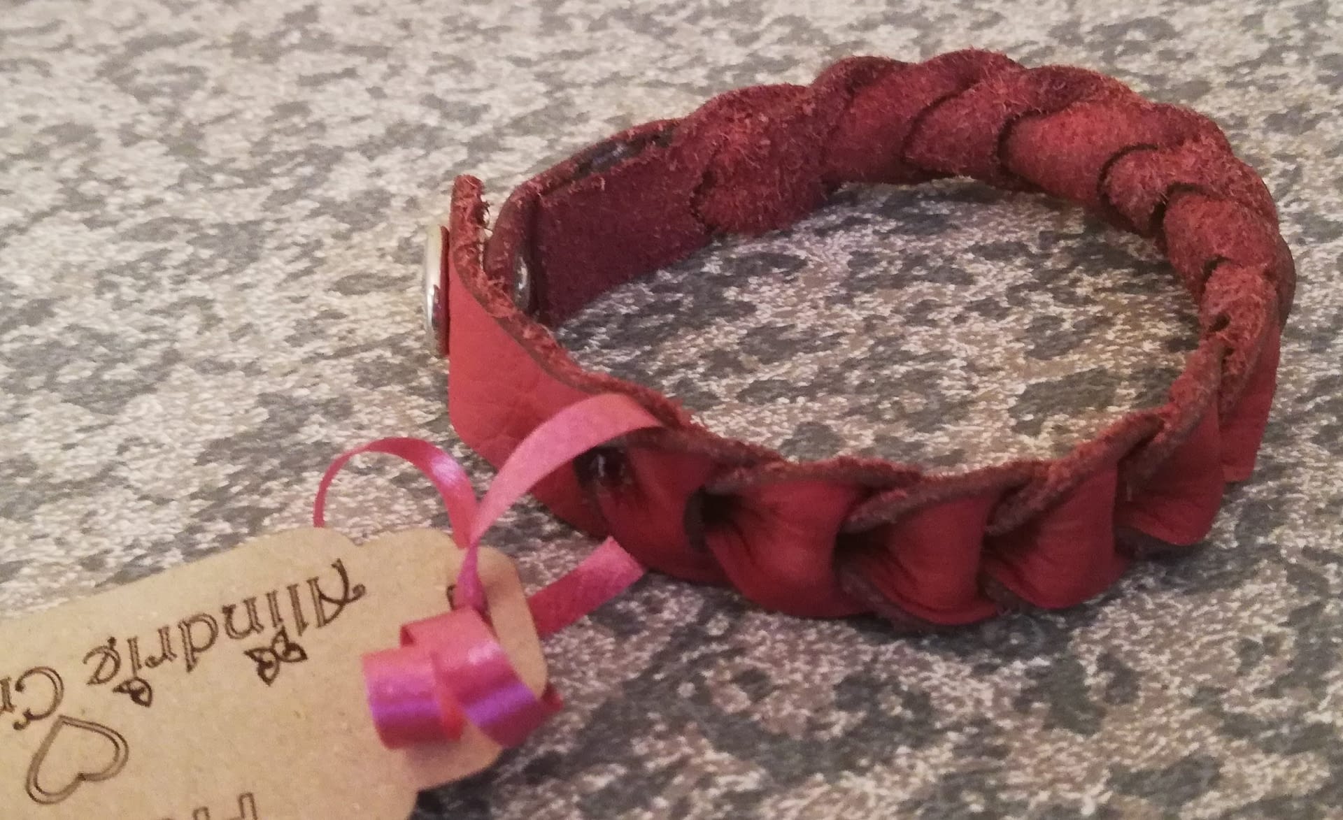 Braided Bracelet red Alindrie Creations & Inspirations